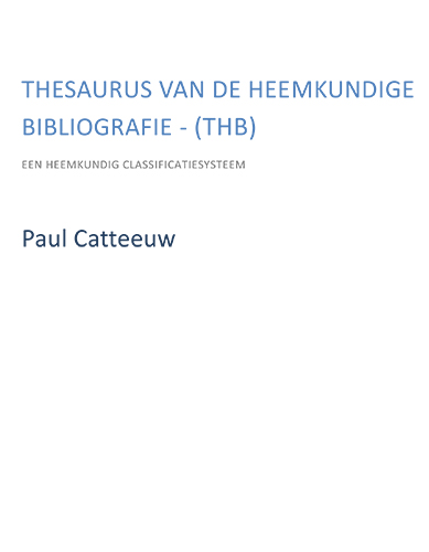 Kaft van Thesaurus van de heemkundige bibliografie